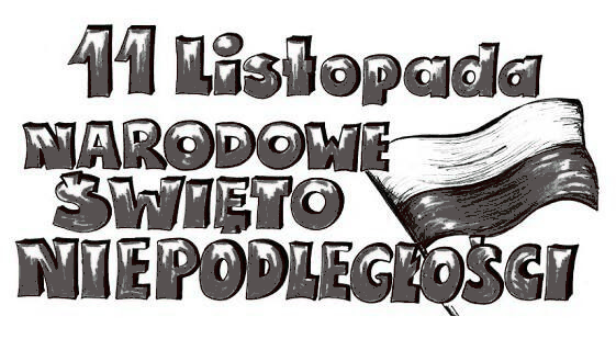 Plakat 11 listopada z flagą Polski